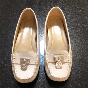 Michael Kors Luggage Hamilton Lock leather flats